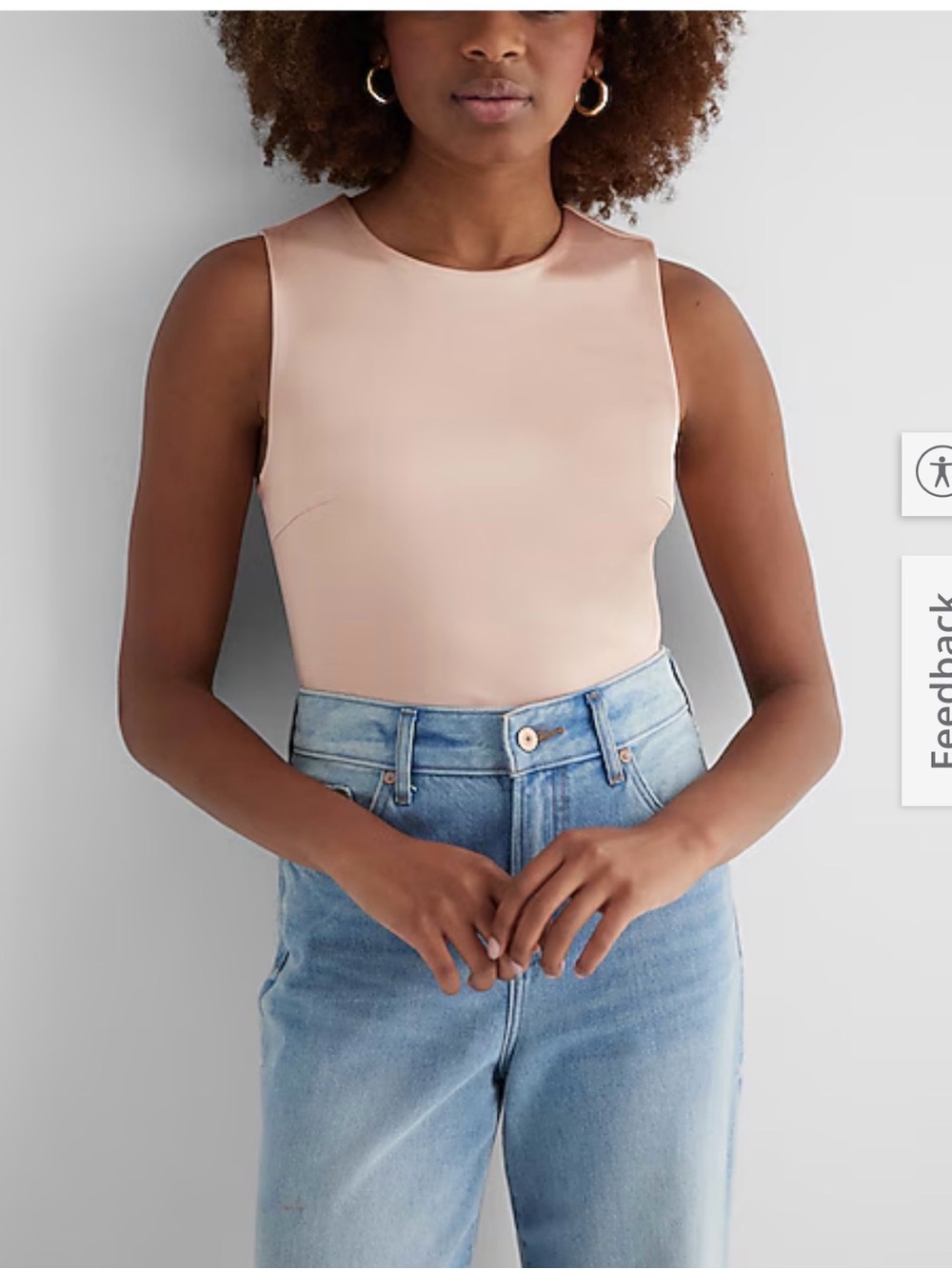 Body Contour Satin Crew Neck Bodysuit